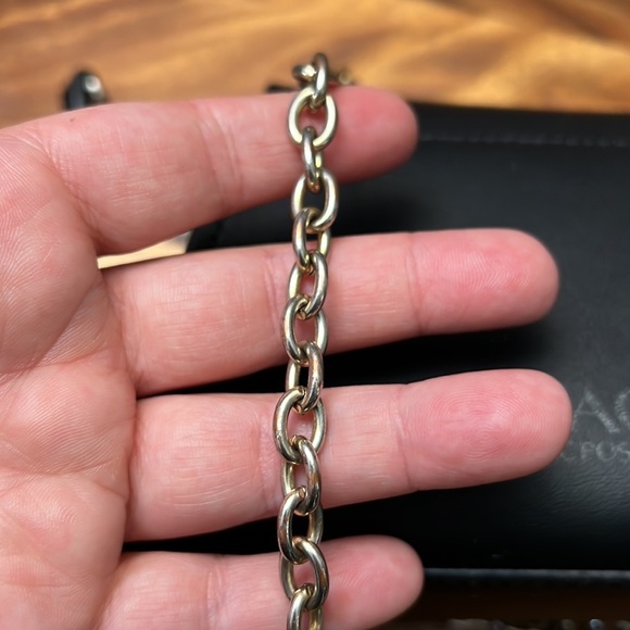 ZAC POSEN SMALL BLACK LEATHER & METAL CHAIN CROSSBODY SHOULDER BAG - Picture 6 of 16